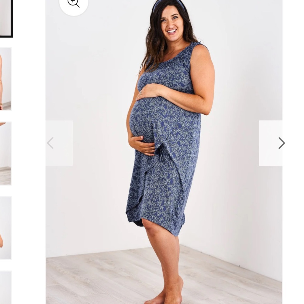 Latched Mama Labor Dress 2.0 and Headband